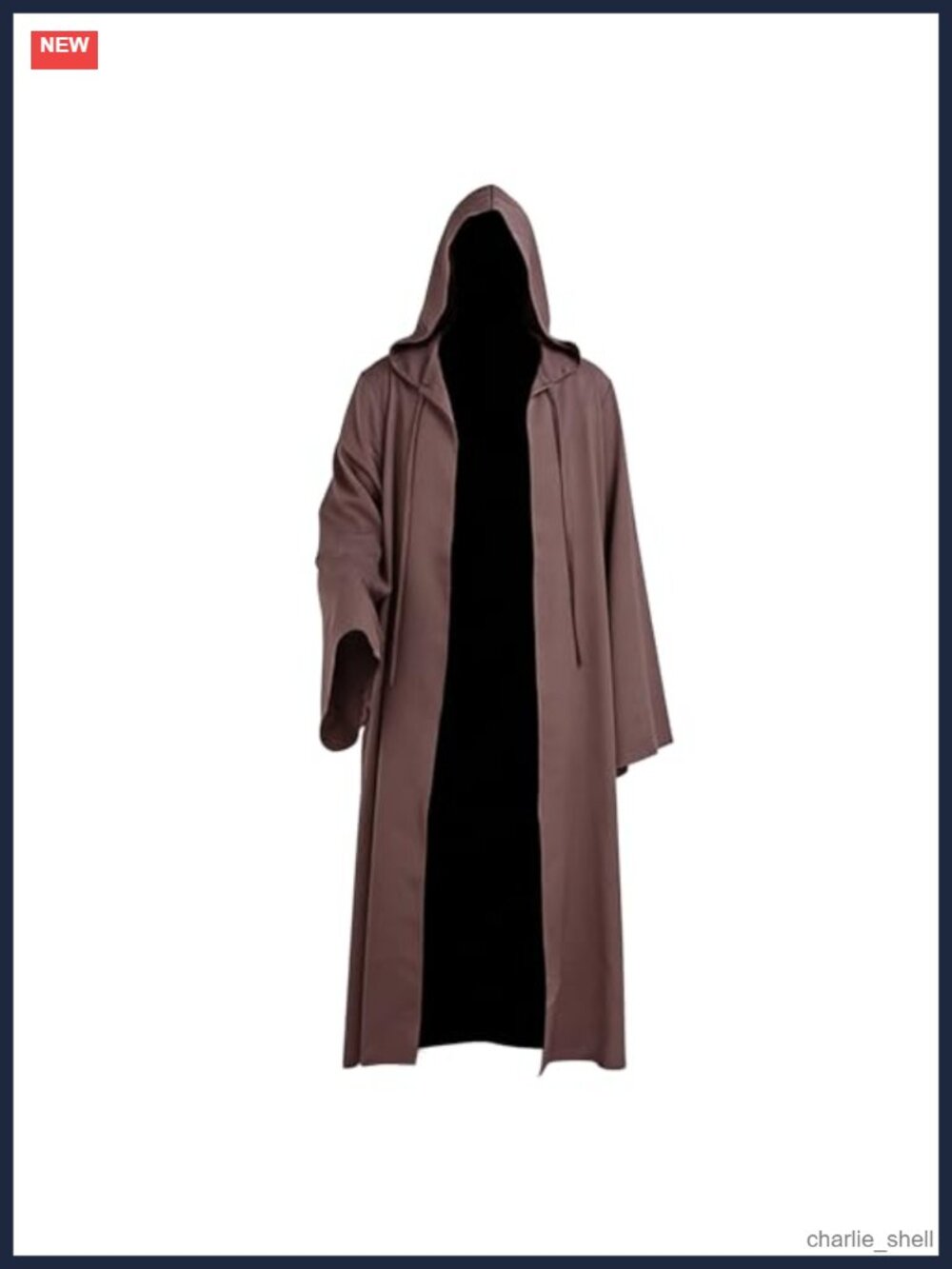 Men's Hooded Cloak Costume Cape Medieval Cosplay Long Tunic Party